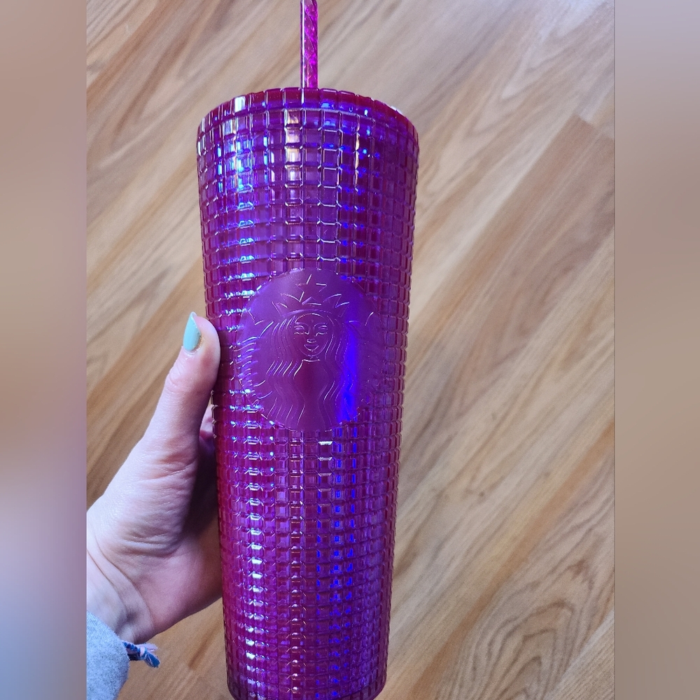 Starbucks Purple Tumbler with Textured Design